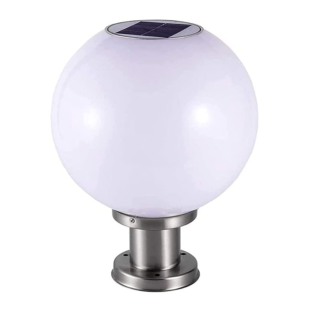 Lampada Solare Lampada da Esterno per Testata Recinzione Lampada da Giardino Lampada da Cancello a Sfera per Uso Domestico Impermeabile Super Luminoso Lampione da Strada Solare Luci da Esterno (Size :