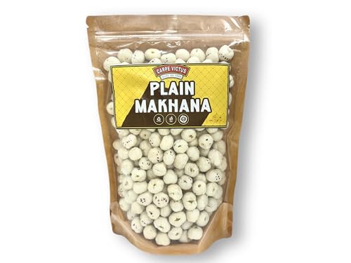 Image of Carpe Victus Raw Plain Makhana | Premium Phool Makhana /Fox Nuts | Fresh Lotus Seeds | Healthy Snack | Ready to Eat & Cook | 500 Grams