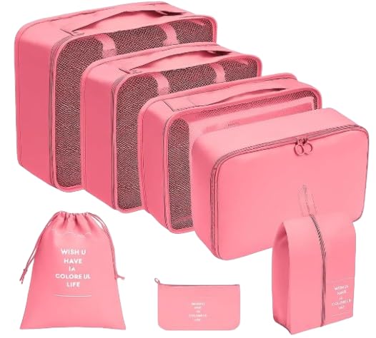 Kit Necessaire Organizador de Malas para Viagem 7 Peças | Sapatos...