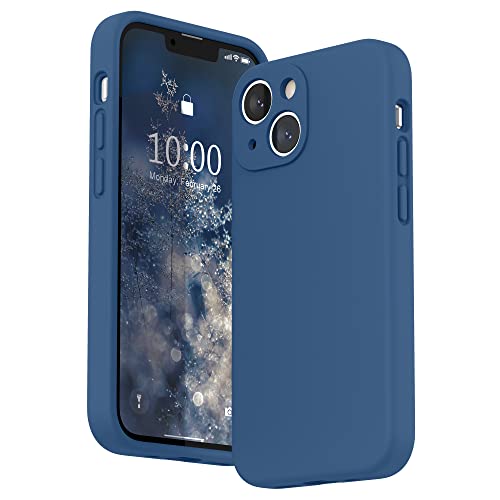 SURPHY Silicona Funda Compatible con iPhone 13 Mini, Carcasa iPhone 13 Mini Silicona, Protección Individual para Cada Lente, Fundas Silicona Compatible con iPhone 13 Mini 5.4 Pulgadas (Azul Polar)