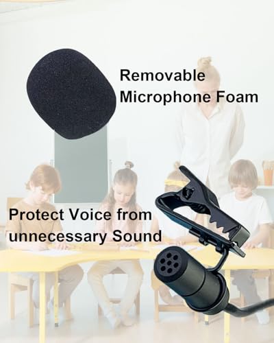 SEYUGOPTI 4Pin Plug Lavalier Lapel Microphone for Audio-Technica Wireless Transmitter, 1.5M Wired Unidirectional Condenser Mic for YouTube, Lectures, Living Performance - Mini Hirose 4 Pin Plug