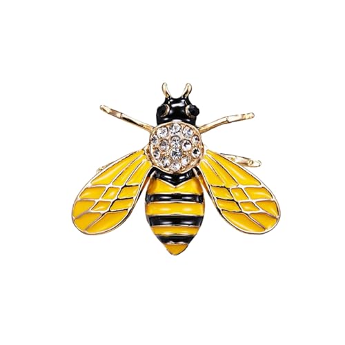 Image of Vintage Crystal Honey Bee Brooches for Women,Sparkly Rhinestone Insect Bee Brooches Charm Faux Pearl Yellow Sun Flower Honeybee Lapel Pins Dress Suit Shirt Prom Party Jewelry