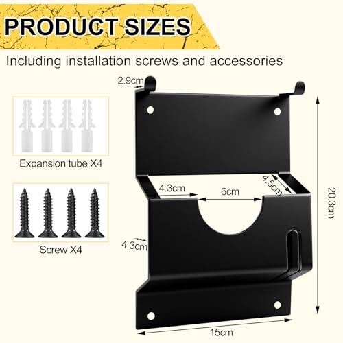 Soporte Amoladora, Soporte para Amoladora Angular, Organizador Herramientas Pared para Guardar Amoladoras Angulares, Discos Abrasivos y Discos De Corte, Universal, Metal, Negro - imagen 2