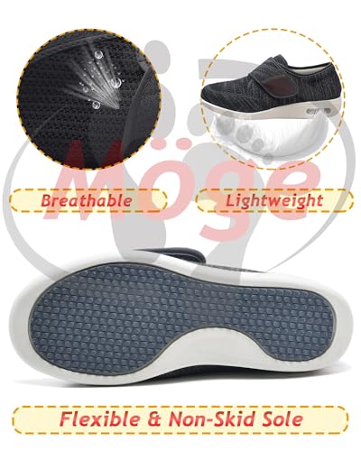 Men's Slip-On Loafers for Swollen Feet | Lightweight Canvas Walking Shoes with Memory Foam | Comfortable Casual Driving Slippers4