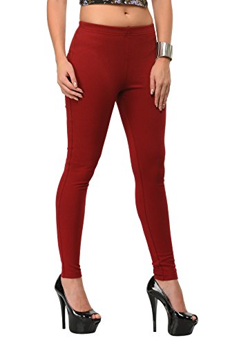 Image of Frenchtrendz Women's Slim Fit Mid Rise Stretchable Cotton Modal Spandex Jegging Pull On