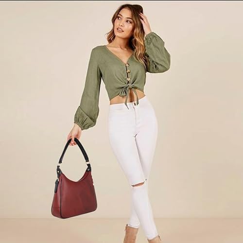 Image of Durable leather Hobo Bag for Women Branded Stylish Handbag