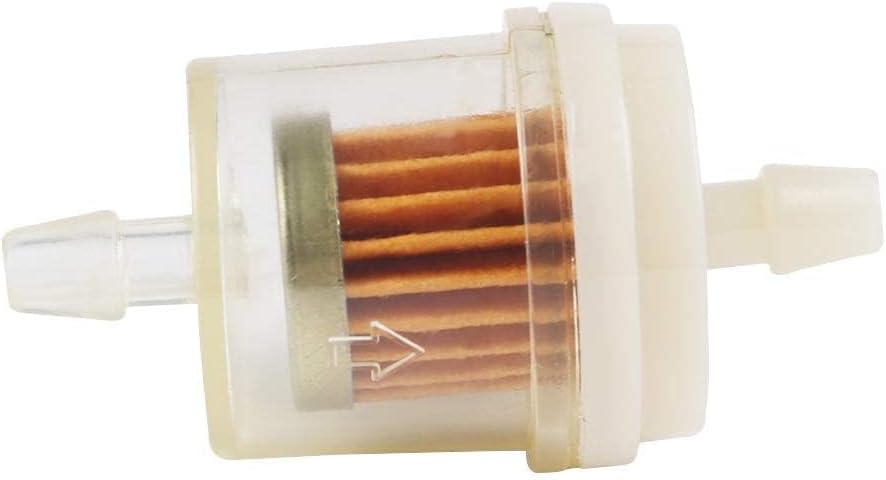 6pcs Universal 1/4" Fuel Filter 4 Feet-Long Fuel Line Hose With Clamps for Motorcycle Small Engine Lawn Mower Tractor ATV Dirtbike Moped Inline Fuel Filter Gas Filter 1/4 Inch