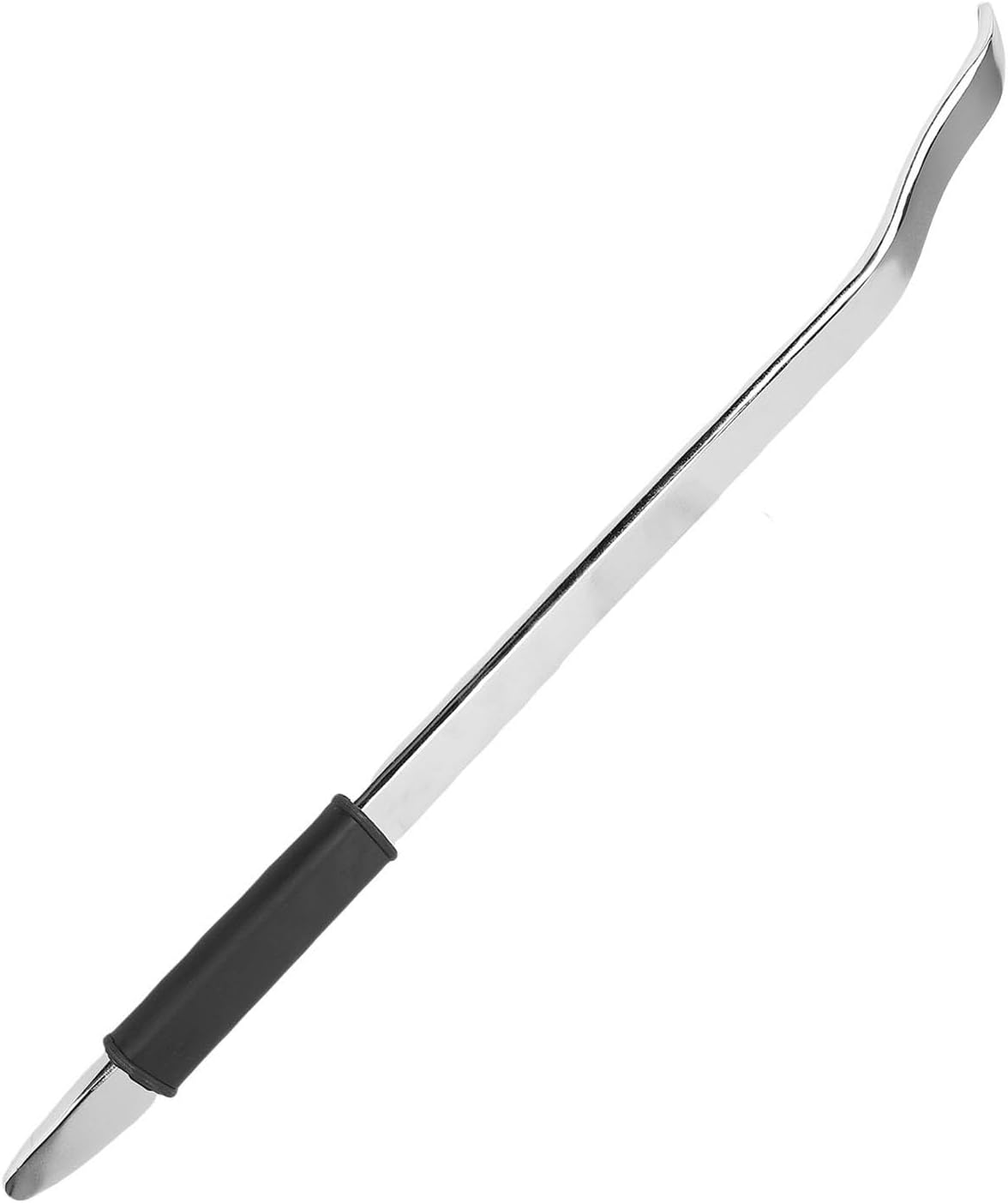 SUNGOOYUE 20 Inch Steel Tire Spoons Tool, Heavy Duty Steel Tire Changing Tool with Curved End Spoon Design for Car Truck Motorcycle Bike Scooter Removal Installation (20 Inch Chrome)