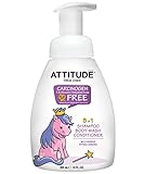 ATTITUDE 3 in 1 Foaming Shampoo, Body Wash and Conditioner, Wild Berries, 10 Fluid Ounce
