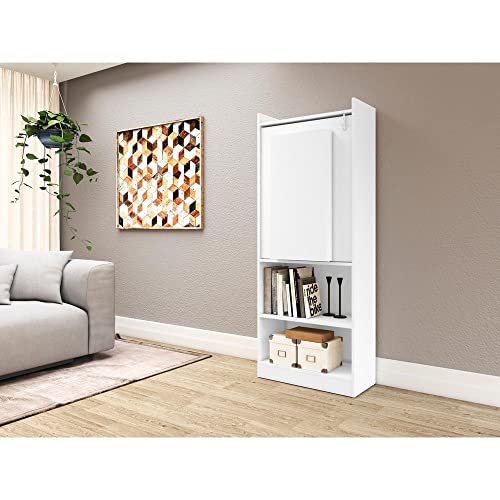 Armário multifuncional/multiuso com prateleiras e mesa retrátil com organizador Multimóveis