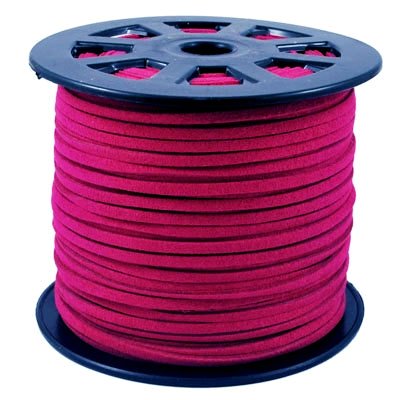 UnCommon ArtistryCerise Fuschia Hot Pink Faux Leather Suede Necklace Cord 25 Feet Ultra Microfiber