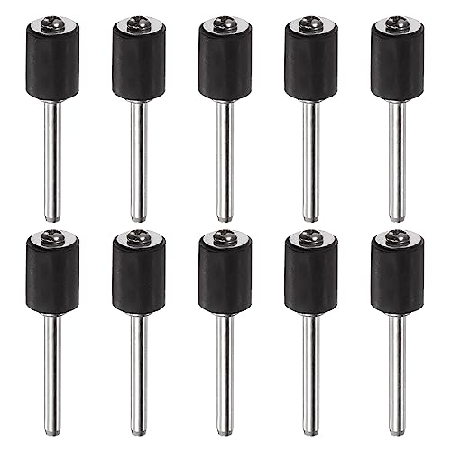QUARKZMAN 10pcs 3/8 pouce Ponçage Tambour Caoutchouc Mandrins 1/8 pouce Tige Ponçage Manchon Support pour Tambour Ponceuse Rotatif Meuleuse