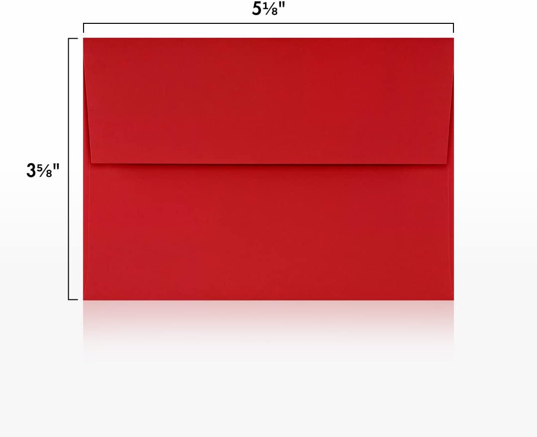 LUXPaper 4Bar A1 Invitation Envelopes | Peel & Press | 3 5/8" x 5 1/8" | Ruby Red | 80lb. Text | 250 Qty