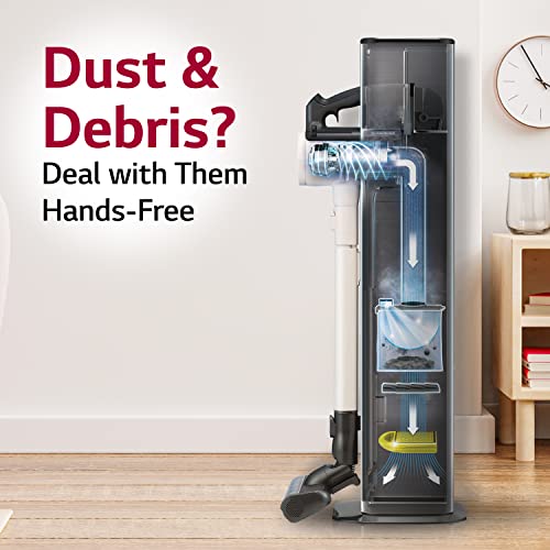 Lg Cordzero Auto Empty Cordless Stick Vacuum Cleaner Wet Mop All In One Tower, Extra Removable Battery, Up To 120 Min, Handheld, Powerful Suction, Hard Floor, Carpet, Car, Pet Hair, A939Kbgs #TOP2