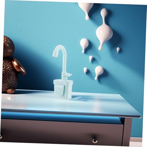 WHAMVOX Fregadero de Juguete para Cocina con Grifo Interactivo de Plástico Seguro para Niñas Accesorio de Lavabo Imitación para Desarrollo de Habilidades Domésticas Color Verde sin