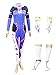 DAZCOS US Size Women's Game Cosplay Costume Blue Bodysuit with Detached Gloves and Socks (Medium)