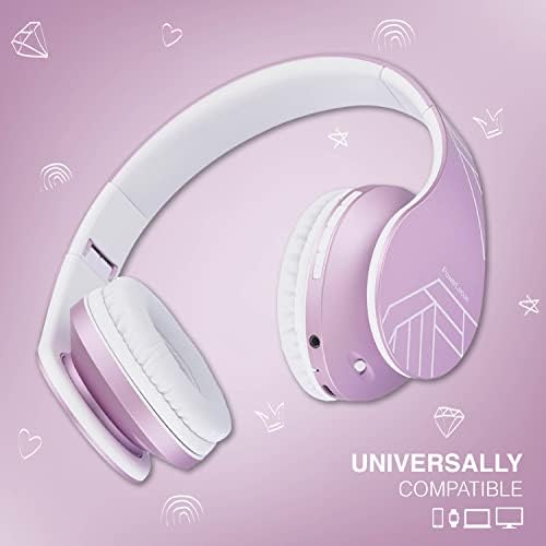 PowerLocus Kids Headphones Over-Ear, Bluetooth Wireless Headphones for Kids,with Microphone, Safe 85DB Volume Limited, Foldable with Carry Case, Audio Cable, Micro SD mode for Online Classes,PC,Phones - 5