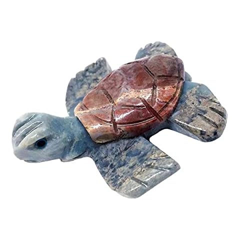 Animal Nelson Creations Sea Turtle Soapstone Carving Charm Totem Figurine | 1.5" Cover