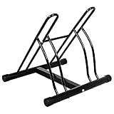 Hysache Two Bike Stand Rack, Floor Stand Bicycle Storage Packing with Stable & Strong Steel Frame fo
