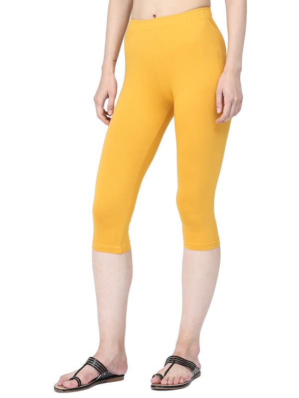 Image of Robinbosky Premium Stretchable Cotton Capri Legging for Women | Suitable for Formal wear & Casual wear | High-End Elastic Makes. The Leggings Squat Proof and Durable for Travel, Yoga, & Workout.