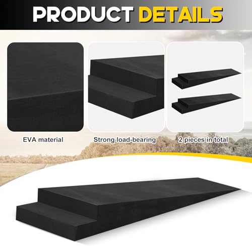 Leinuosen 2 Pcs 5" H Trailer Ramp 4.3 Degree Approach Angle, Low Profile Car Ramps for Trailers, Racing Cars, Sports Cars(67" L x 14" W x 5" H) by Leinuosen - Image 5