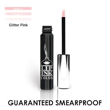 LIP INK Glitter Pink Liquid Lipstick 100% Smearproof Long-Lasting Waterproof Vegan Wax-Free Organic Kosher Natural Botanical 247 Confidence cosmetics USA Self Manufactured Factory Direct Since 1995