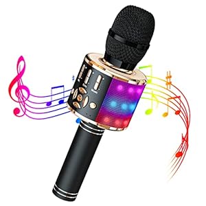Wowstar Karaoke Wireless Microphone, Bluetooth Handheld Microphones for Kids Adults, Karaoke Mic Speaker Singing Machine…