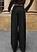 EHYFFYH High Waisted Dress Pants for Women Casual Fashion Stretchy Wide Leg Long Business Work Office Trousers Black