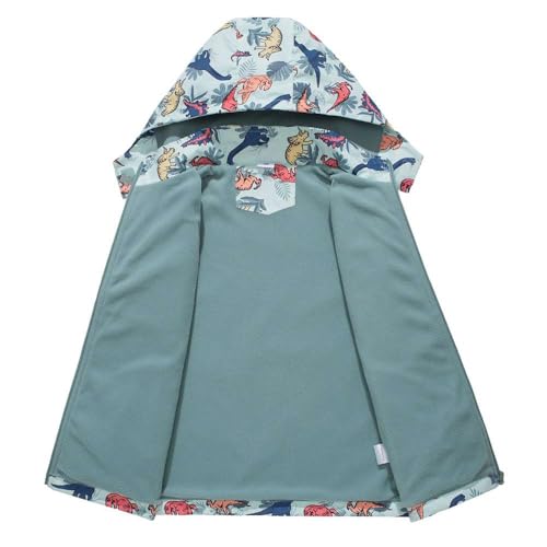Boys Water Repellent Jacket Kids Fleece Lined Coats Outdoor Detachable Hooded Jacket4