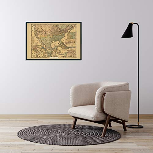 HISTORIX Vintage 1862 United States Railroad & Military Map – 24x36 Inch Civil War Era Poster Featuring USA, Mexico & West Indies – Historical Print for US History Enthusiasts (2 Sizes)