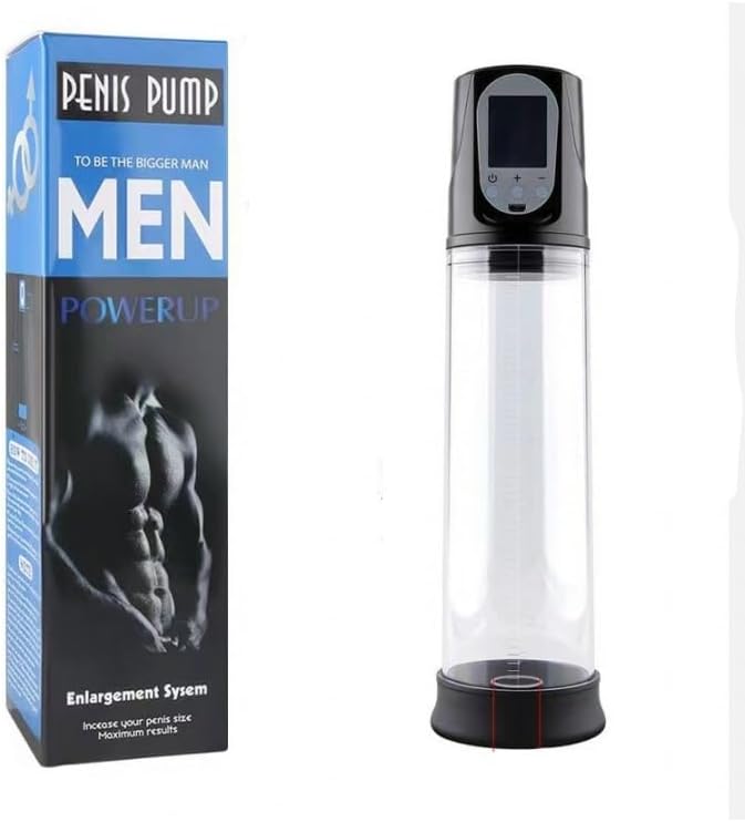 Growth Vacuum Pumps Enlargement System with ED Screen, Powerful Suction Air Pressure with Silicone Pocket Training Tool, 2 Sucking Modes Enhanced Pen Pump 1G0E