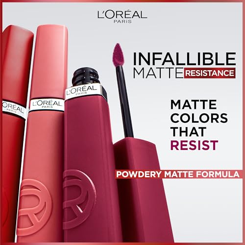L'Oréal Paris L'Oreal Paris Infallible Matte Resistance Liquid Lipstick, up to 16 Hour Wear, Shopping Spree 230, 0.16 Fl Oz