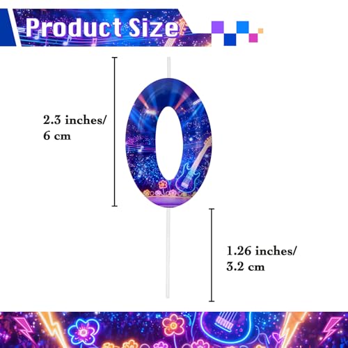 Image of Blue Number 0 Birthday Candles, Cartoon Themed Cake Toppers for Boys Girls Cake Decorations, Birthday Decorations Party Supplies, Number Candles for Party Decor
