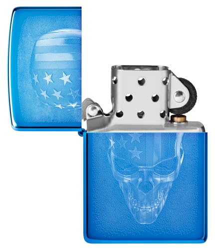 Zippo encendedor de bolsillo diseño American Skull miniatura 5