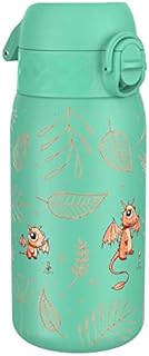 Ion8 Leak Proof Kids Water Bottle, Stainless Steel, Dragons, 400ml (13oz)