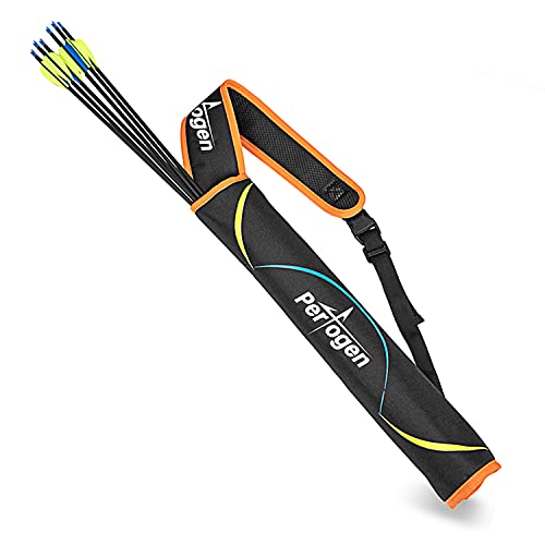 Perogen Youth Archery Quiver Holder,Lightweight Back Quivers Arrows Bag for Bow Hunting and Target Practicing