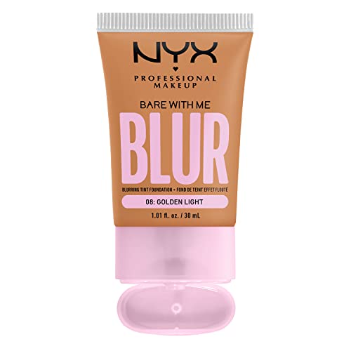 NYX Professional Makeup Fond de Teint Effet Flouté Bare With Me Blur Couvrance Moyenne Fini Naturel Niacinamide Matcha & Glycérine Hydratation Jusqu'A 12H Teinte : Golden 08 - vue 7