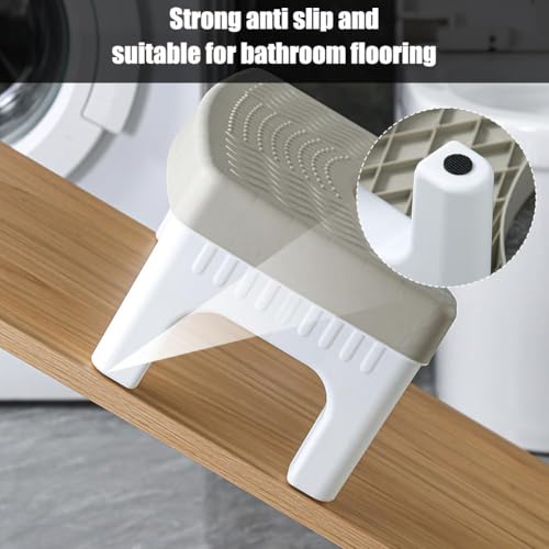 Zbozzba Toilettenhocker für Erwachsene,Faltbarer Klohocker,WC Hocker zur Verbesserung der Toilettenhaltung, Hilft Reizdarmsyndrom Verstopfung&bei Hämorrhoiden,(Grau)