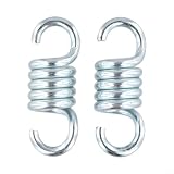 2 molle di trazione zincate per poltrona sospesa 650 kg portata 8 mm diametro ammortizzatore oscillante per altalena panca da giardino argento