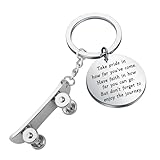 FUSTMW Skateboard Keychain Skateboarder Gifts Skateboarding Gifts for Skateboarder Skateboard Keyring Skateboard Jewelry (Skateboard Keychain)