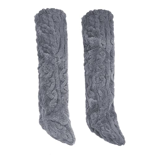 Image of Clobeau Over Knee High Fuzzy Socks Slipper Stockings Leg Warmers Winter Sleeping Socks Christmas Stockings Boot Socks