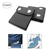 MATERIAL - Diese sicherheitsgurt-verschlussklammern bestehen aus hochwertigem PU-material, das viel stärker als kunststoff ist. Dieses material ist weich und bequem, verschleißfest und robust.