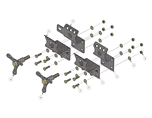 Soporte para Gato HiLift Motobilt MB1120, Panel MOLLE y Ajuste Universal miniatura 3