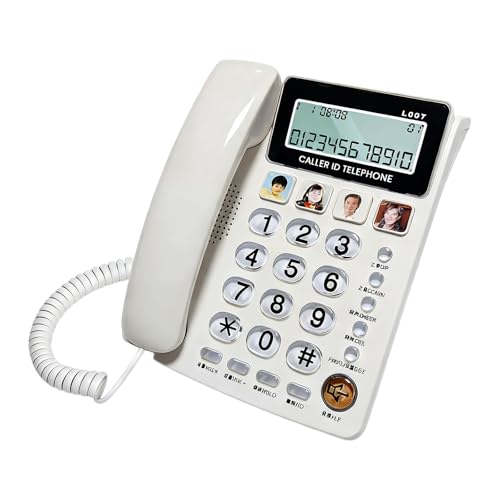 Téléphone pour malentendants à grosses touches avec volume puissant et grand écran