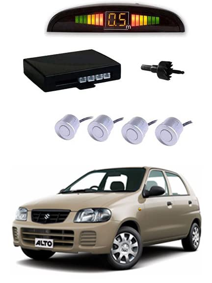 Waterproof White Reverse Car Parking Sensor System Led Display with 4 Parking Sensors Alarm Kit for Alto.2004-image-13