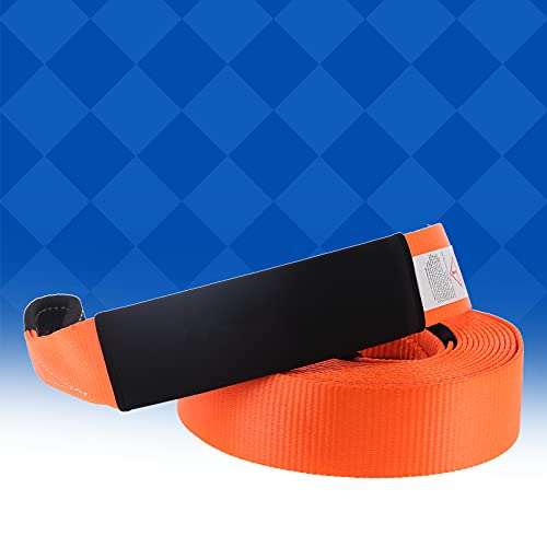 Sangle de remorquage robuste en polyester orange haute ténacité