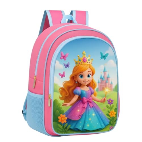 Mochila Infantil Feminina Escolar Menina Princesa- até 4 a 10 anos, Juvenil e Espaçosa