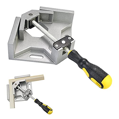 WANTOUTH Sargento Escuadra Abrazadera Angulo Recto Abrazadera en ángulo de 90 Grados Sargentos de Angulo Recto de Aleación de Aluminio Abrazadera de Esquina Ajustable para Carpintería