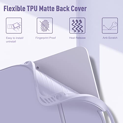 FINTIE Tastatur Hülle für iPad Air 11 Zoll M3 (2025)/M2 (2024), iPad Air 5. Generation 2022/4. Gen 2020 10.9 Zoll mit Stifthalter, magnetisch Abnehmbarer Deutscher Tastatur mit Touchpad, Violett