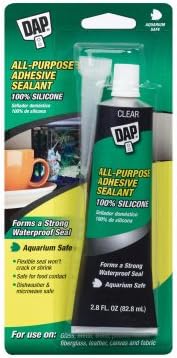 DAP 7079800755 3-oz. Clear Silicone Aquarium Sealant - Quantity 6